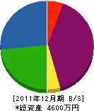 関戸塗装 貸借対照表 2011年12月期