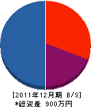 舟田電気商会 貸借対照表 2011年12月期