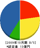 窪田建設 貸借対照表 2009年10月期
