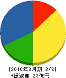 秋津道路 貸借対照表 2010年3月期
