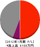 大峰建設 損益計算書 2012年1月期