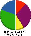 神田電気工事 貸借対照表 2012年3月期