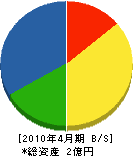 関建設 貸借対照表 2010年4月期