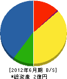 廣澤建設 貸借対照表 2012年6月期
