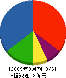 岡田建設 貸借対照表 2009年3月期
