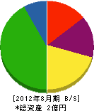 長谷川工務店 貸借対照表 2012年8月期