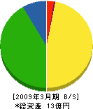 大倉土木 貸借対照表 2009年3月期