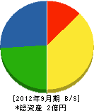 松本電業 貸借対照表 2012年9月期
