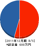 佐々木工業 貸借対照表 2011年12月期