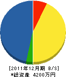 杉田工務店 貸借対照表 2011年12月期