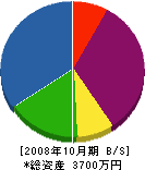 松本造園土木 貸借対照表 2008年10月期