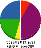佐藤総合設備 貸借対照表 2010年8月期