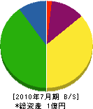 佐倉造園 貸借対照表 2010年7月期
