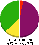 金本工務店 貸借対照表 2010年9月期 金本工務店 貸借対照表 2010年9月期
