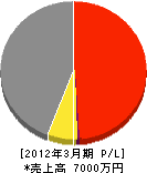 昭和シーエス 損益計算書 2012年3月期