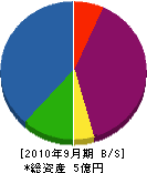 島田電機舎 貸借対照表 2010年9月期