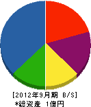 田中建設 貸借対照表 2012年9月期