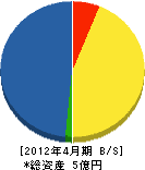 浜川電気 貸借対照表 2012年4月期