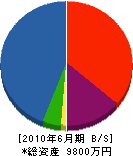 東阪建設工業 貸借対照表 2010年6月期