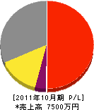 渡辺電気水道 損益計算書 2011年10月期