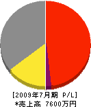 上堀塗装工業 損益計算書 2009年7月期 上堀塗装工業 損益計算書 2009年7月期