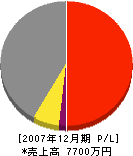 上城電気工事店 損益計算書 2007年12月期