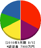 岡本工務所 貸借対照表 2010年9月期