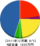 松村塗装店 貸借対照表 2011年12月期