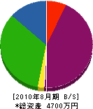 内山ポンプ店 貸借対照表 2010年8月期