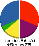 大島組 貸借対照表 2011年12月期