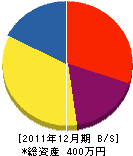 ヨシタケ 貸借対照表 2011年12月期