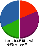 松井建業 貸借対照表 2010年4月期