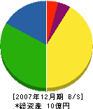 西日本建設 貸借対照表 2007年12月期