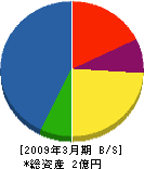 幌加内土建 貸借対照表 2009年3月期