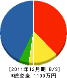 生井沢建設 貸借対照表 2011年12月期