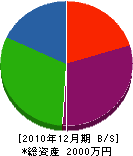 中村工業所 貸借対照表 2010年12月期