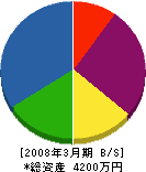 中島工務店 貸借対照表 2008年3月期