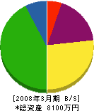 秋山工務店 貸借対照表 2008年3月期