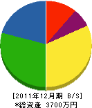 鈴木電明舎 貸借対照表 2011年12月期