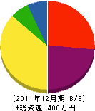 長嶋組 貸借対照表 2011年12月期