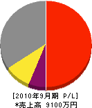 日宣設備 損益計算書 2010年9月期