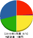 北野電気産業 貸借対照表 2010年3月期 北野電気産業 貸借対照表 2010年3月期