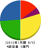 石井海陸興業 貸借対照表 2012年1月期