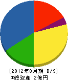 澤井デンキ 貸借対照表 2012年8月期