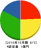 内田鑿泉 貸借対照表 2010年10月期