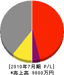 稲葉工業 損益計算書 2010年7月期