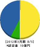 窪田建設 貸借対照表 2012年3月期