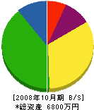 山田建設 貸借対照表 2008年10月期