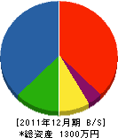 山野総合設備 貸借対照表 2011年12月期