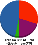 飯塚建築 貸借対照表 2011年12月期